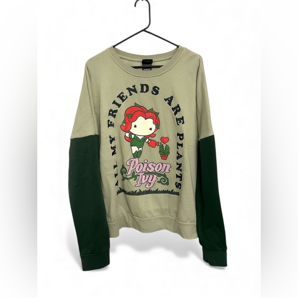 Batman Poison Ivy Graphic Crewneck Sweatshirt Green‎ – Size 2X